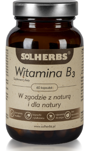 Witamina B3 Niacyna 60 kaps. SOLHERBS