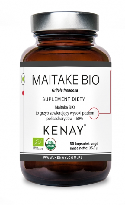 Maitake BIO Grifola frondosa 60 kaps. KENAY