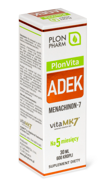 ADEK Krople 30ml - Witaminy A, D, E, K - PLON PHARM
