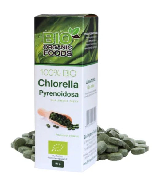 Chlorella Pyrenoidosa BIO 80g. (320 tabl.) BIO Organic Foods
