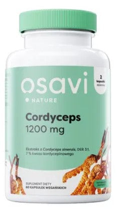 Cordyceps 1200 mg / Maczużnik chiński, 60 kaps. OSAVI