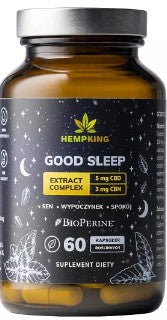 Good Sleep - 5mg CBD, 3mg CBN - kapsułki na sen - 60 kaps. Hemp King