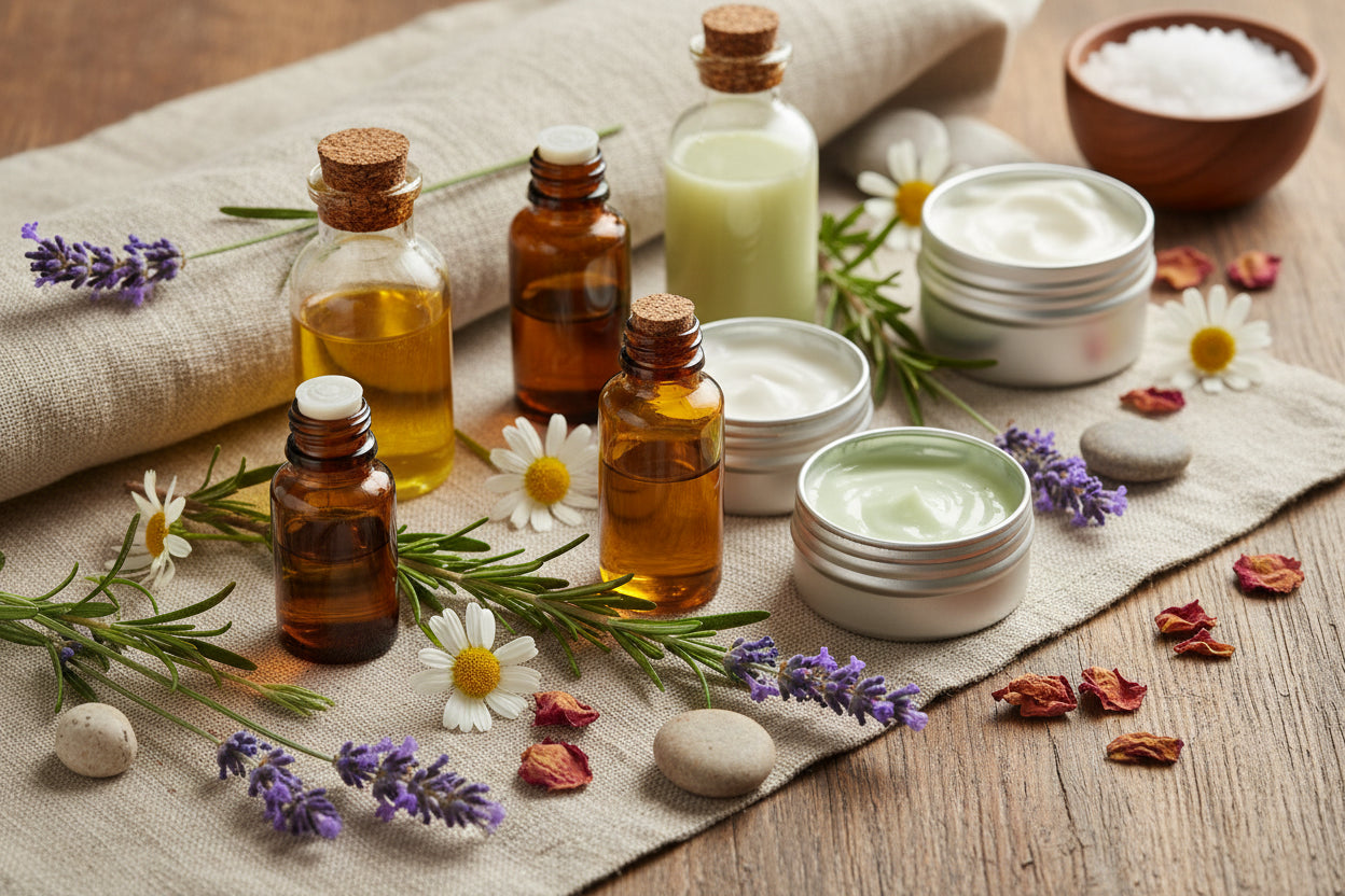Grafika kosmetyki, maści, olejki eteryczne