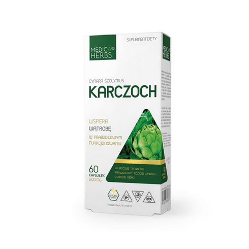 Karczoch 600mg, 60 kaps. MEDICA HERBS