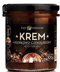 Krem migdałowo-czekoladowy KETO 300g. PIĘĆ PRZEMIAN