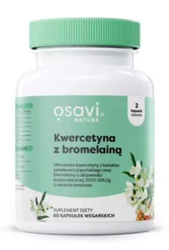 Kwercetyna z Bromelainą 60 kapsułek OSAVI - odporność przeciwzapalne i antyoksydanty