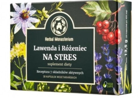 LAWENDA I RÓŻENIEC na stres 30 kaps. HERBAL MONASTERIUM