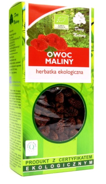 Malina owoc EKO 50 g DARY NATURY - suszone owoce maliny herbata ekologiczna