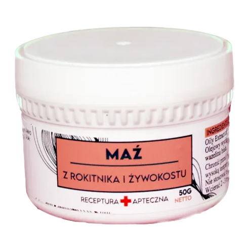 Maź z rokitnika i żywokostu 50 g BJK - naturalna maść na stawy i mięśnie