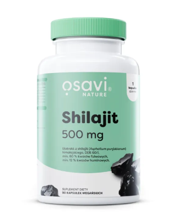 Shilajit (Nature) 500 mg – 90 kapsułek wegańskich OSAVI