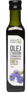 Olej z czarnuszki zimnotłoczony 250 ml PLON PHARM - naturalny olej na odporność i alergię