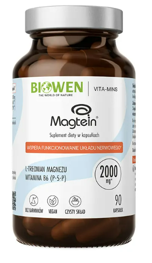 Treonian magnezu Magtein® 90 kapsułek BIOWEN